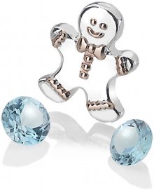 Hot Diamonds Stříbrný element perníček s modrými topazy Anais AC106