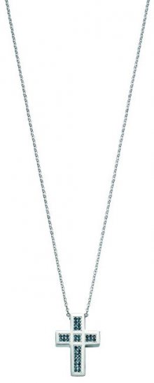 Morellato Ocelový náhrdelník s krystaly Křížek Rocce SALS06
