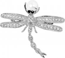 JwL Luxury Pearls brož Vážka 2v1 s pravou perlou JL0383