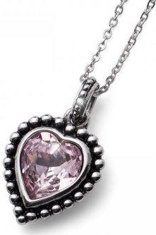 Oliver Weber Romantický náhrdelník se starorůžovým krystalem Beach Antique Heart 11731 212
