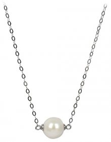 JwL Luxury Pearls Stříbrný náhrdelník s pravou bílou perlou JL0243