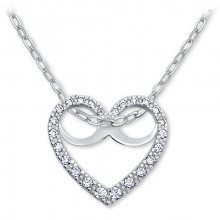 Brilio Romantický náhrdelník Srdce s krystaly 279 001 00089 07 - 2,50 g (řetízek, přívěsek)