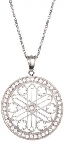 Preciosa Ocelový náhrdelník s krystaly Rosette 7238 00