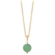 Troli Pozlacený náhrdelník se zeleným avanturínem TO2425