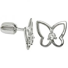 Brilio Silver Stříbrné náušnice Motýl s čirým krystalem 436 001 00385 04 - 1,15 g