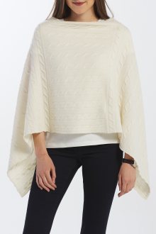 SVETR GANT D2. LAMBSWOOL CABLE PONCHO