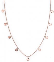 Rosefield Růžově pozlacený ocelový náhrdelník s penízky Iggy JTCWR-J097
