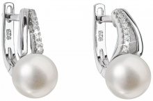 Evolution Group Stříbrné náušnice s pravými perlami Pavona 21025.1