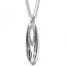 Modesi Elegantní náhrdelník ze stříbra M45002 (řetízek, přívěsek)