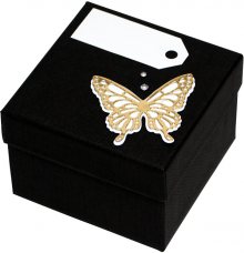 Giftisimo Luxusní dárková krabička se zlatým motýlkem GF0006