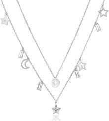 Brosway Dvojitý náhrdelník s přívěsky Chant BAH03