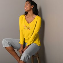 Blancheporte Pyžamové tričko s dlouhými rukávy s potiskem Estrella žlutá 34/36
