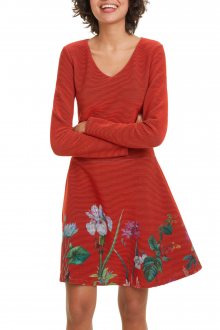 Desigual červené šaty Vest Kristinne - XS