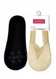 Rebeka 1098 Silikon Koronka Ponožky 35-40 světle béžová