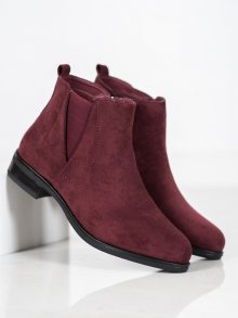 Designové  kotníčkové boty černé dámské na plochém podpatku