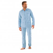 Blancheporte Klasické pyžamo, flanel modrá 87/96 (M)