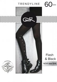 Gatta Flash &amp; Black vz.02 60 den 5XL punčochové kalhoty 5-XL Nero