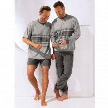 Blancheporte Pruhované pyžamo s kalhotami šedá 78/86