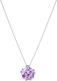 Preciosa Stříbrný náhrdelník s třpytivým přívěskem Fine 5063 56