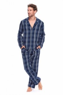 Rossli SAM-PY-163 Pánské pyžamo XXL tmavě modrá/vzor