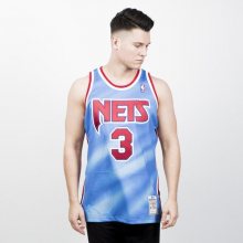 Jersey Mitchell & Ness Brooklyn Nets #3 Drazen Petrovic 1990-91 sky / red Authentic Jersey  - M