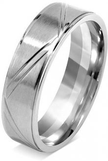 Silvego Snubní prsten pro muže a ženy z chirurgické oceli RRC0465 54 mm