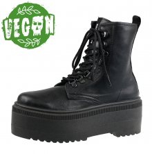 boty s klínem ALTERCORE Bae Black PU