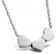 Troli Romantický ocelový náhrdelník se srdíčky