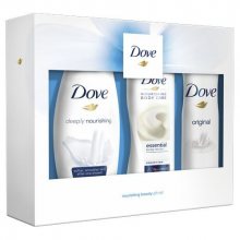Dove Hydratační sada tělové kosmetiky Nourishing Beauty (Shower Gel+Body Milk+Antiperspirant)