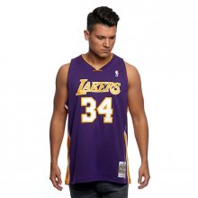 Mitchell & Ness Los Angeles Lakers #34 Shaquille O\'Neal purple Swingman Jersey - M