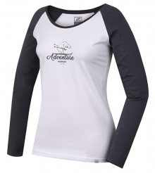 Hannah Dámské triko s dlouhým rukávem FABRIS bright white/castlerock 36