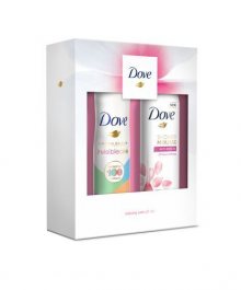 Dove Rose Oil sprchová pěna pro ženy 200 ml + Invisible Care Touch antiperspirant deosprej pro ženy 150 ml dárková sada