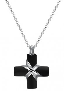 Brosway Pánský ocelový náhrdelník s křížkem Stoneage BOG02
