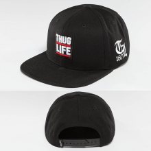Thug Life Raw Snapback Cap Black - UNI