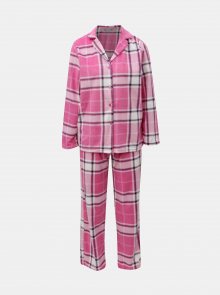 Růžové kostkované dvoudílné pyžamo M&Co