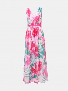 Růžové květované maxi šaty Dorothy Perkins