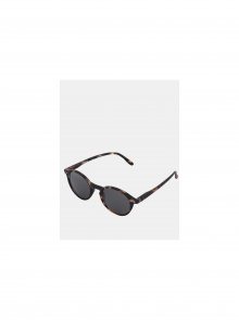 Hnědo-černé vzorované sluneční brýle s černými skly IZIPIZI  #D