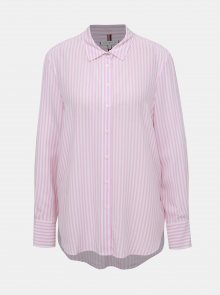 Růžová dámská pruhovaná košile Tommy Hilfiger Fleur