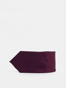 Vínová puntíkovaná kravata Burton Menswear London Glitter
