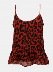 Černo-červený top s leopardím vzorem Noisy May