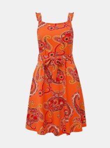 Oranžové vzorované šaty Dorothy Perkins