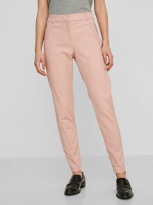 Růžové zkrácené kalhoty VERO MODA Victoria