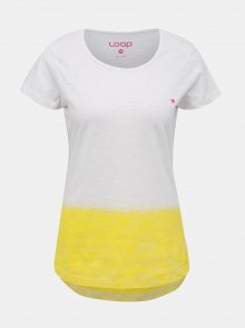 Žluto-bílé dámské tričko LOAP Blussi