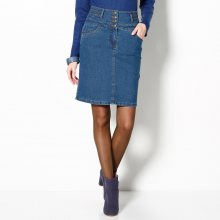 Blancheporte Džínová sukně s vysokým pasem modrá 36
