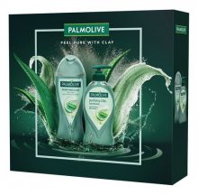 Palmolive Purifying Clay sprchový gel s jílem 250 ml + tekuté mýdlo dávkovač 250 ml dárková sada