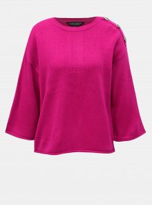 Tmavě růžový svetr s knoflíky Dorothy Perkins
