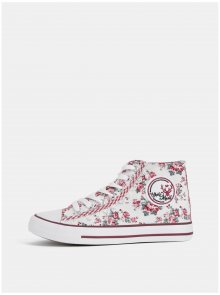 Vínovo-krémové dámské květované tenisky Haily´s Madelaine