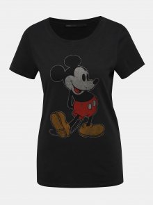 Černé tričko s potiskem ONLY Mickey