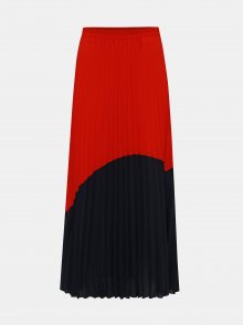 Modro-červená plisovaná maxi sukně ONLY Stina