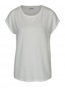 Krémové dámské basic tričko s krátkým rukávem AWARE by VERO MODA Ava 